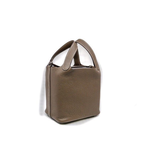 picotin 18cm in etoupe epsom TC stamp A PHW