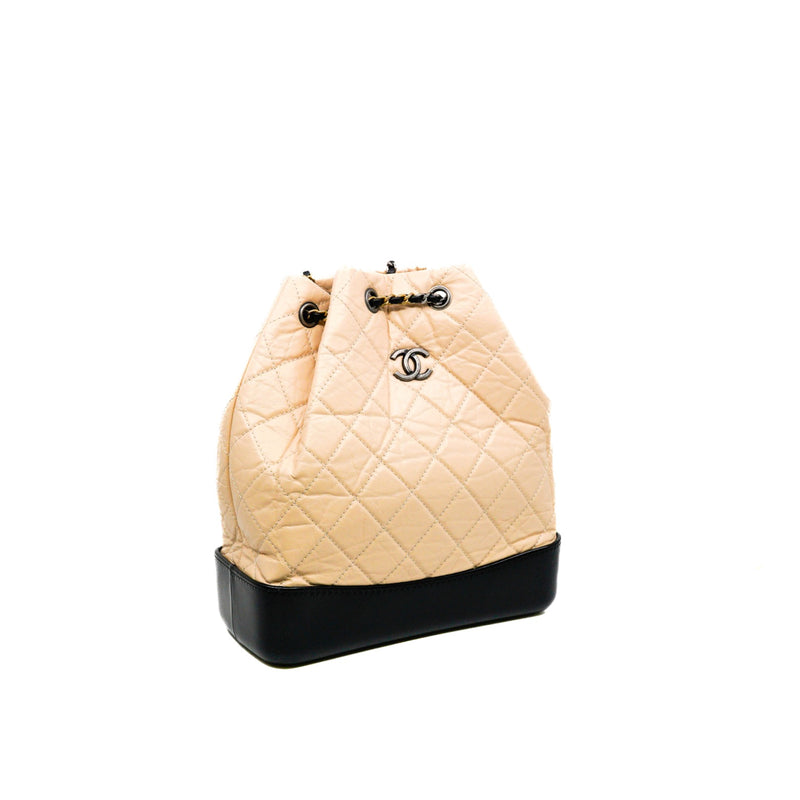 medium Gabrielle backpack in calfskin beige multicolor hardware seri 25