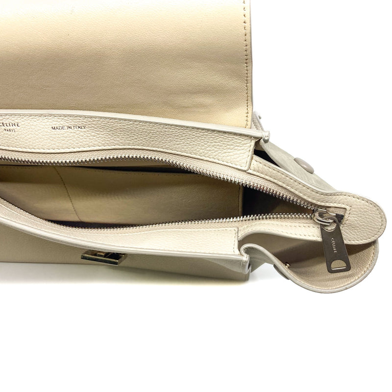 small trapeze in patent/suede/ calfskin in light gery phw