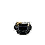 thumbnail mini lady dior in black patent ghw