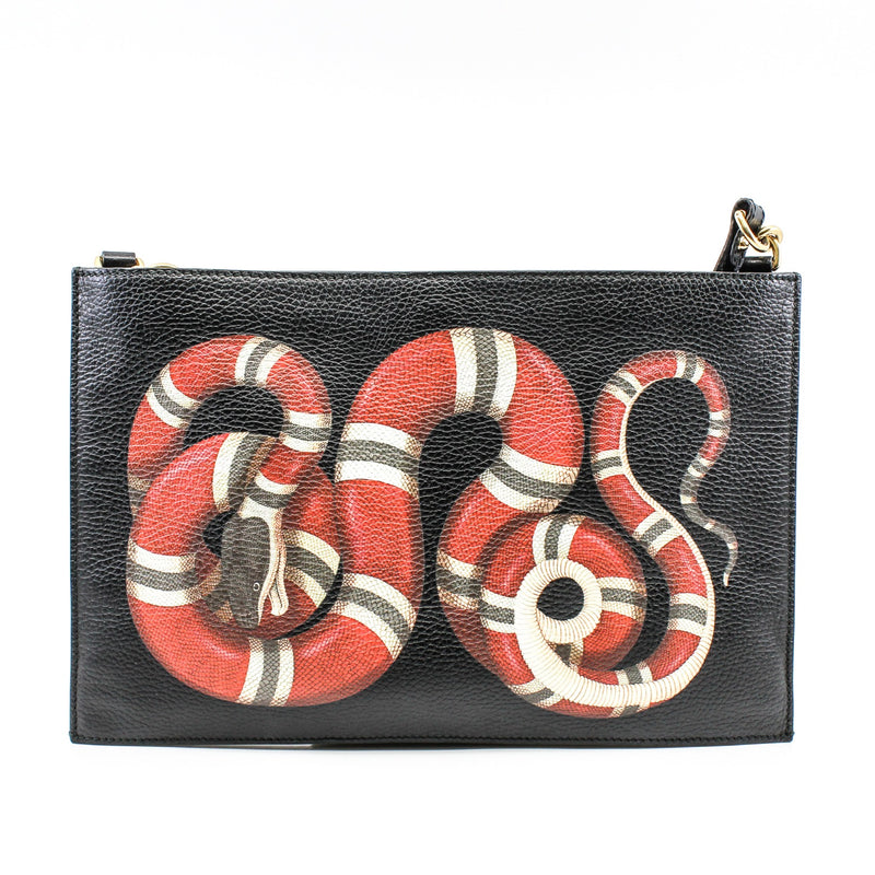 shoulder  bag snake print leather ghw - L'UXE LINK