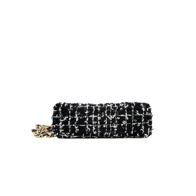 nano kelly in tweed black/white ghw #LN9Lxxxx
