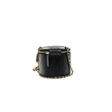 thumbnail cc round vanity case shoulder bag in black lambskin seri3129XXXX