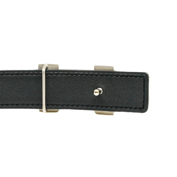 Mini Constance H Belt 24mm Epsom/Swift Leather Electric Blue/Black PHW Size 95