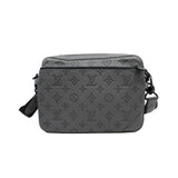 thumbnail Trio messenger in grey monogram shadow calfskin black hw