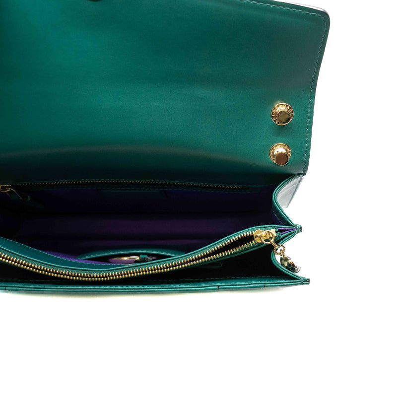 medium Serpenti Forever in calfskin green ghw