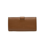 thumbnail long wallet in brown leather ghw