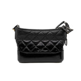 thumbnail small gabrielle in patent/calfskin black ruthenium hw #25