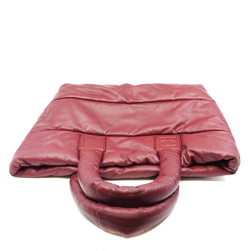 Coco Cocoon Burgundy/Black Lambskin Reversible Tote Bag PHW Seri 12 - L'UXE LINK