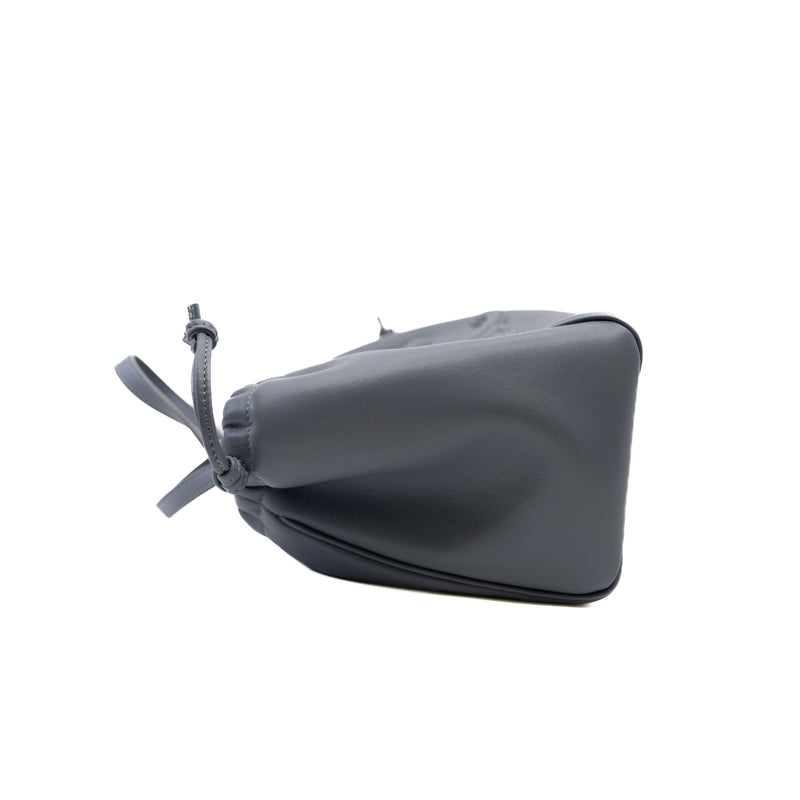 Small Cabas Drawstring Cuir Triomphe In Blue Calfskin - L'UXE LINK