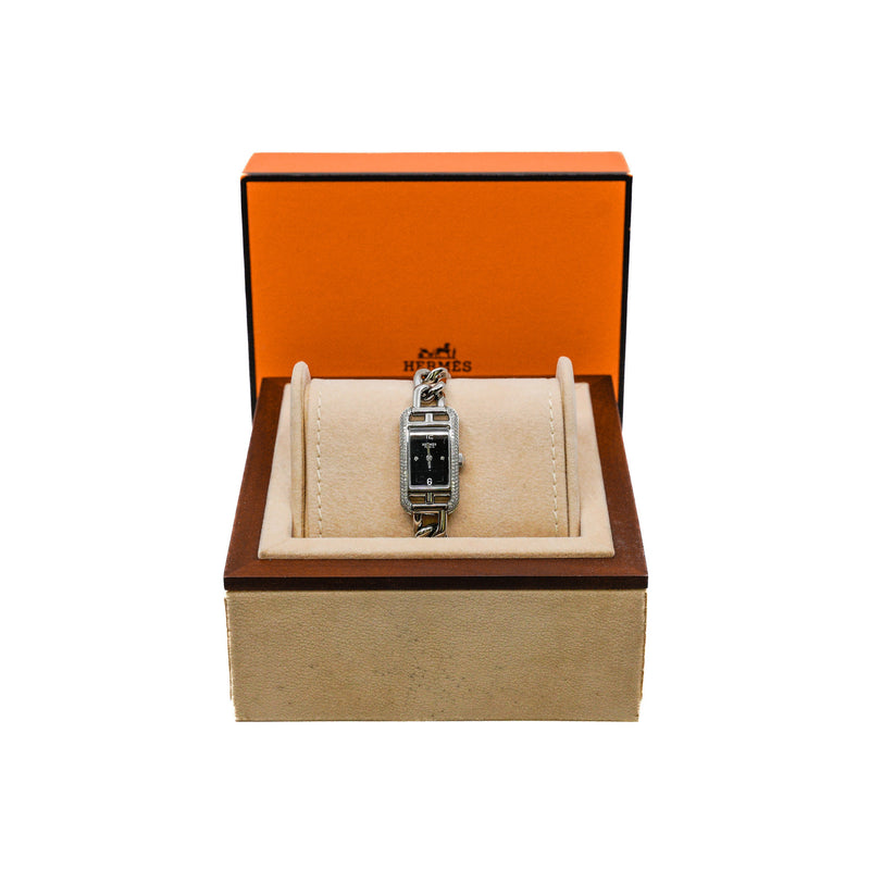 29mm Nantucket diamond watch in black dial/steel