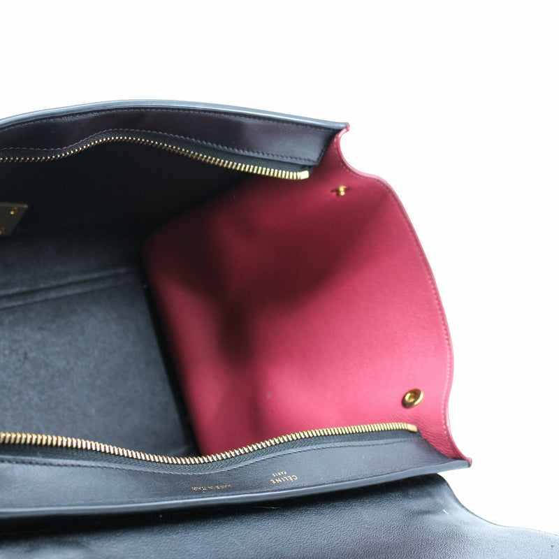 Trapeze Bag Small Leather Brown pink black GHW - L'UXE LINK