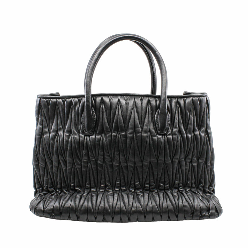 tote lambskin black - L'UXE LINK