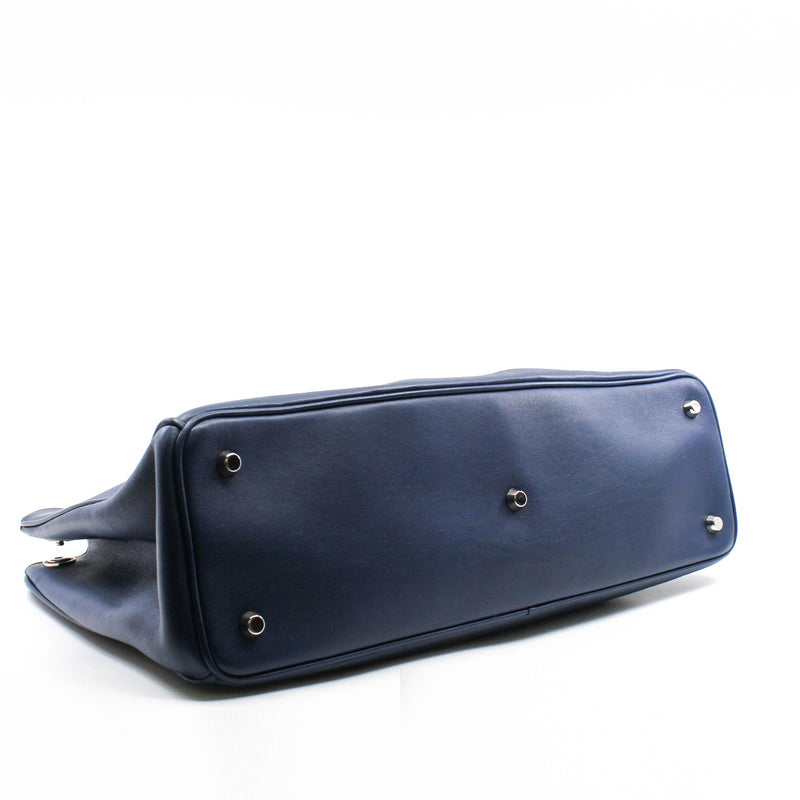 Large Diorissimo In Blue/Nude Pink Calfskin Handbag PHW With Strap - L'UXE LINK