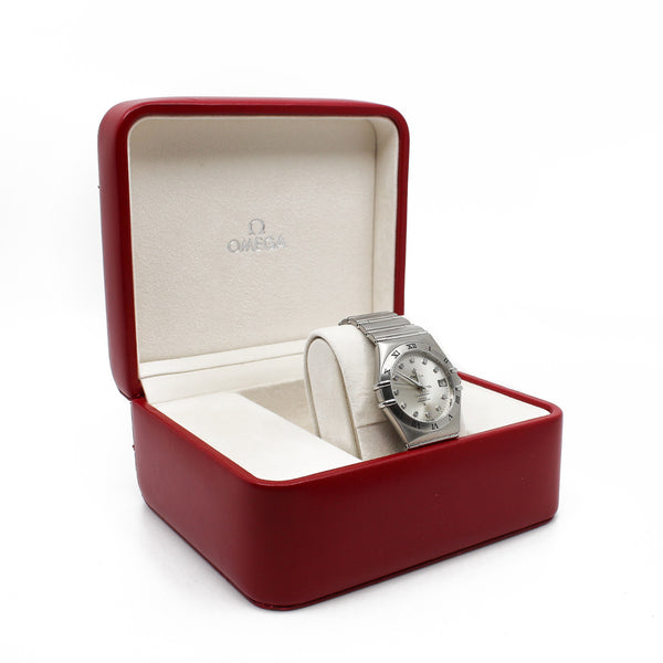 36mm constellation pearl dial diamond watch steel band #O1111O362052001 - L'UXE LINK