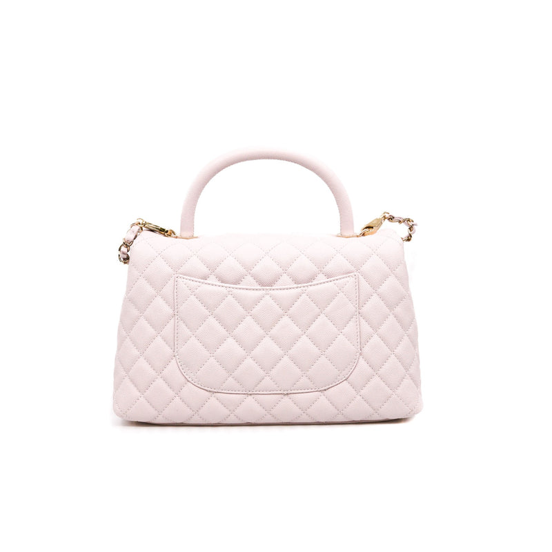 medium coco handle in caviar light pink ghw seri30