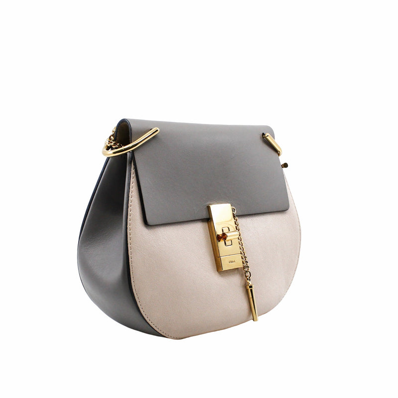drew bag medium pink and grey ghw - L'UXE LINK