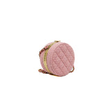 thumbnail small round bag pink tweed rghw seri LUJTOxxxx