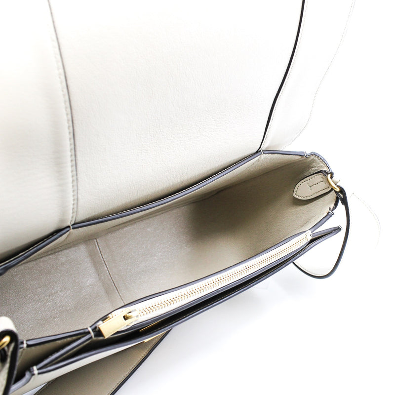Frame Shoulder Bag beige mix gray blue - L'UXE LINK