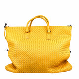 thumbnail Convertible Flat Zip Tote Intrecciato Nappa Large Leather Yellow - L'UXE LINK