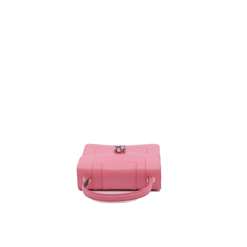 serpenti top handle pink mix green side bag - L'UXE LINK