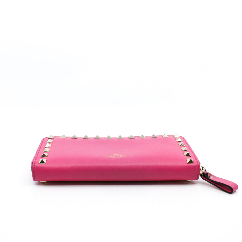 zippy long wallet pink mix gold studs - L'UXE LINK