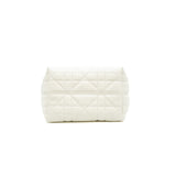 thumbnail small toujours vertical tote in leather white/black phw