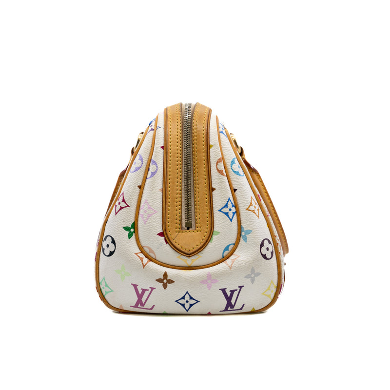 Priscilla Handbag Monogram Canvas White/Multicolor GHW 2006 - L'UXE LINK