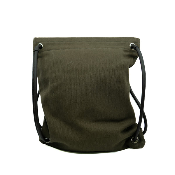maline in canvas khaki/ebene z stamp
