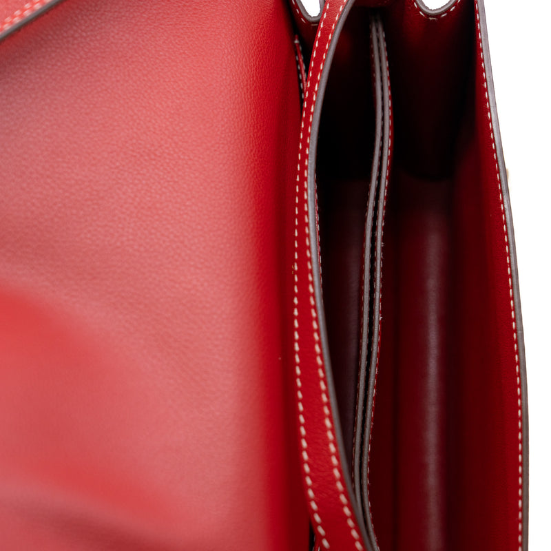Roulis 24cm in evercolor Leather Red GHW Stamp C - L'UXE LINK