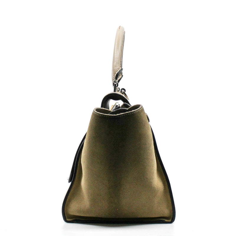 Trapeze Bag Medium Leather  grey - L'UXE LINK