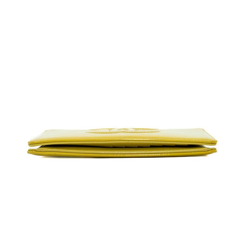 Flap Long Wallet Patent Leather Ginger Yellow Seri 20 - L'UXE LINK