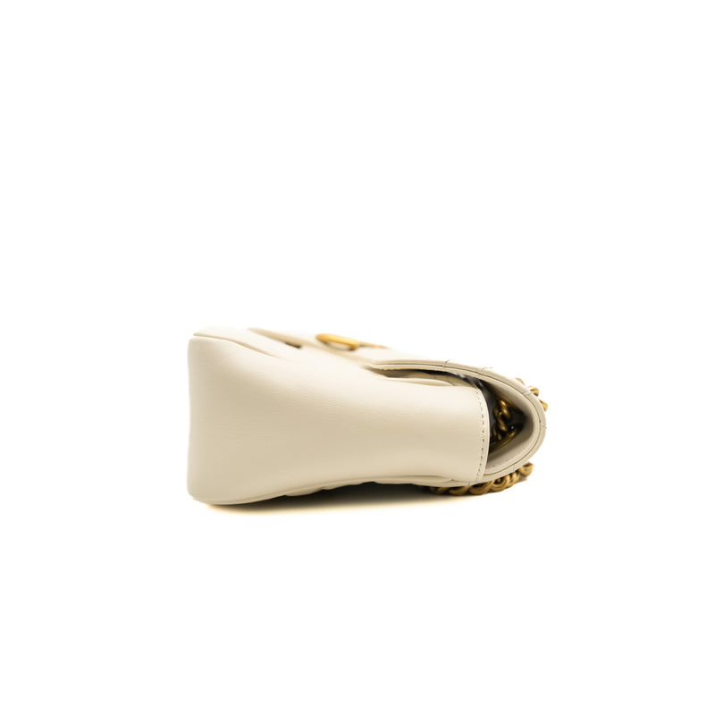 Small GG Marmont In White GHW