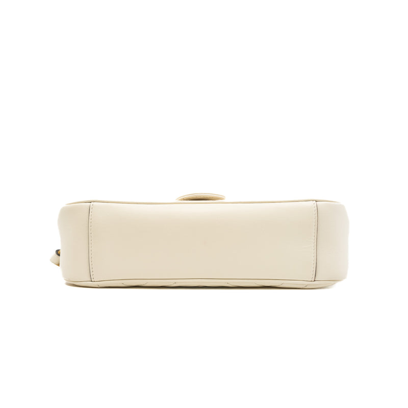 Small GG Marmont In White GHW