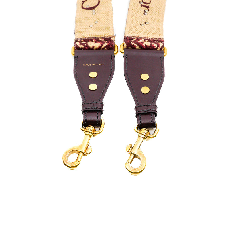 Burgundy Oblique Studded Shoulder Strap - L'UXE LINK