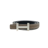 thumbnail Focus Belt Bucket Reversible Leather Belt 13mm PHW 75cm stamp C