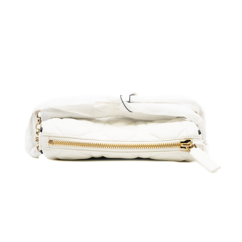 vibe hobo in lambskin white ghw 2022 - L'UXE LINK