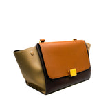 thumbnail small trapeze in leather beige/winered/brown ghw