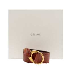 oval bracelet in leather red ghw - L'UXE LINK