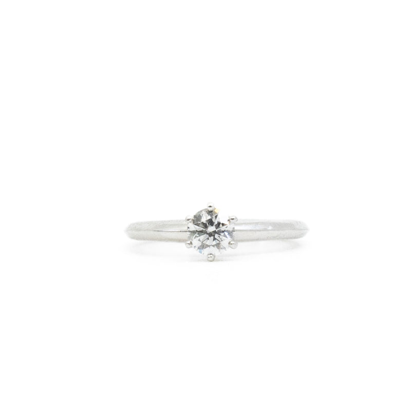 wedding ring pt950 platinum and solitaire 0.41ct H color VS2 clarity