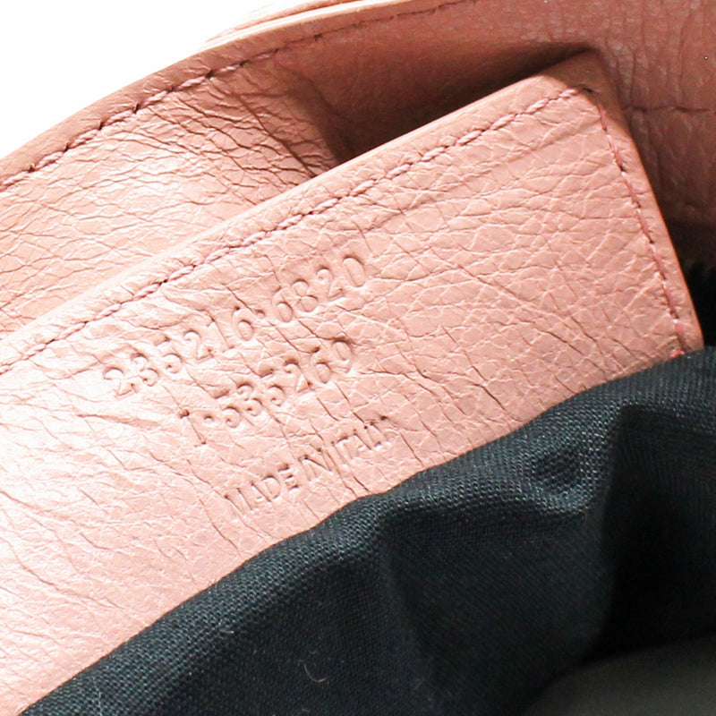 City tote side bag leather pink  Antique Brass Hardware - L'UXE LINK