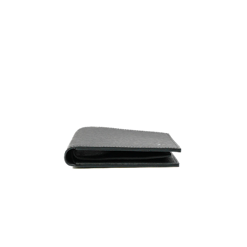 Amerigo Wallet In Black Taiga Cowhide Leather PHW - L'UXE LINK