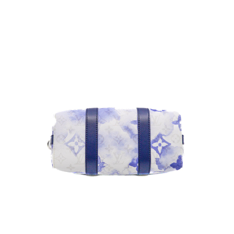 City Keepall Monogram Watercolor Blue Canvas Phw 2021 with Strap