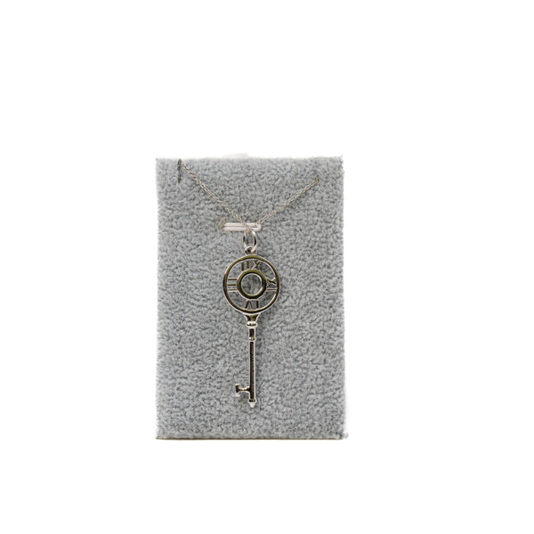 Tiffany Atlas Key 18K White Gold And Diamond Silver Pendant Necklace - L'UXE LINK
