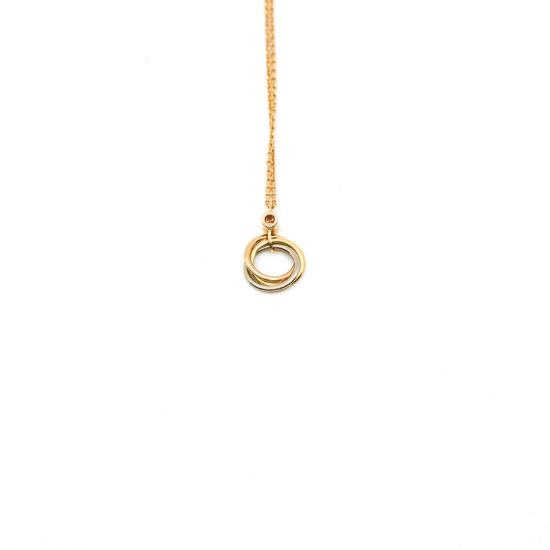 love necklace 2 diamond necklace 18k rg seri JGN568