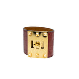 thumbnail skin dog bracelet in red alligator ghw square R