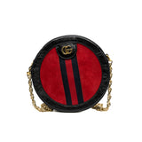 thumbnail circle bag red sude