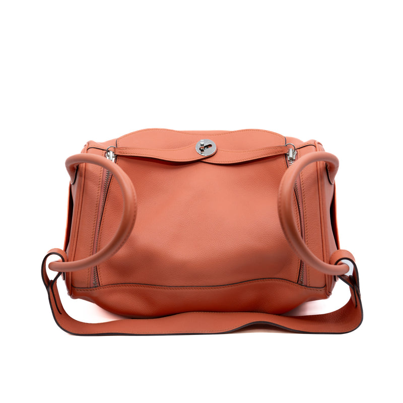 Lindy 34 Evercolor Leather Crevette PHW T Stamp - L'UXE LINK