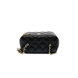 thumbnail long vanity case with football crush in black lambskin GHW #P4X6XXXX