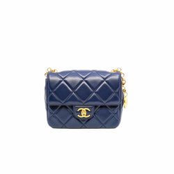 mini square cf in lambskin navy ghw #U0N7XXXX